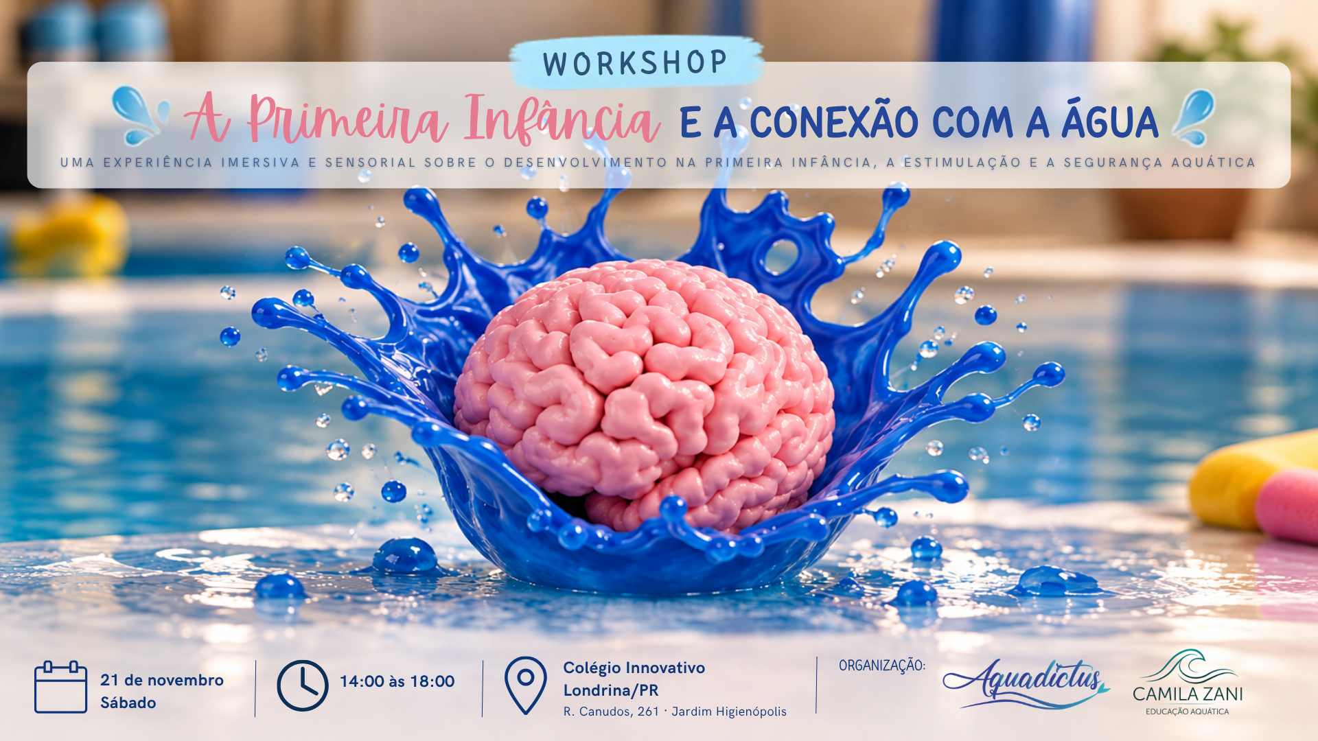 Imagem de divulgação de Workshop: A Primeira Infância e a Conexão com a Água